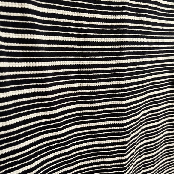 Ann Taylor Black and White Stripe Basic Tee with Flutter Sleeves - Picture 9 of 9